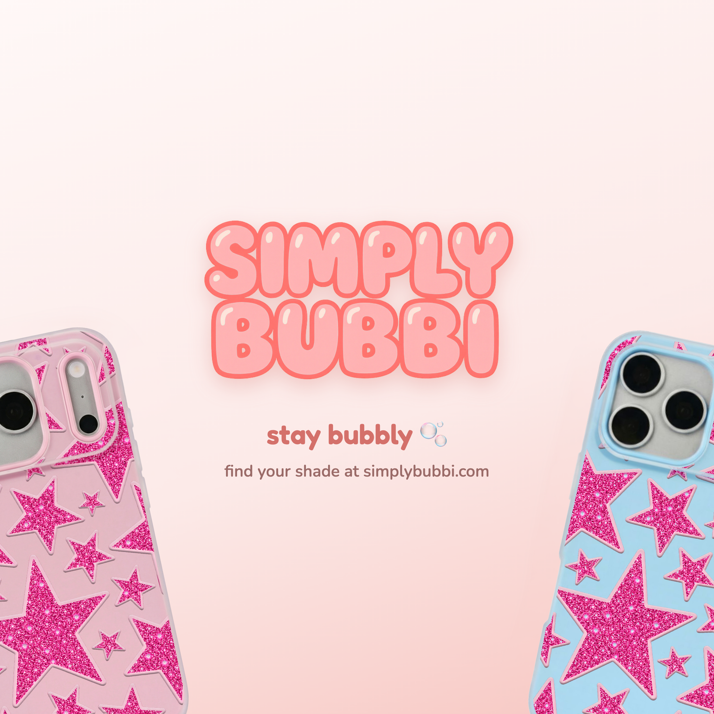 Pink Glitter Star Repeat Pop iPhone Case – product view 6