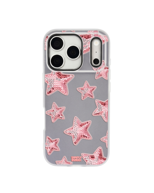 Rose Sequin Star Repeat Pop iPhone Case – Gray color