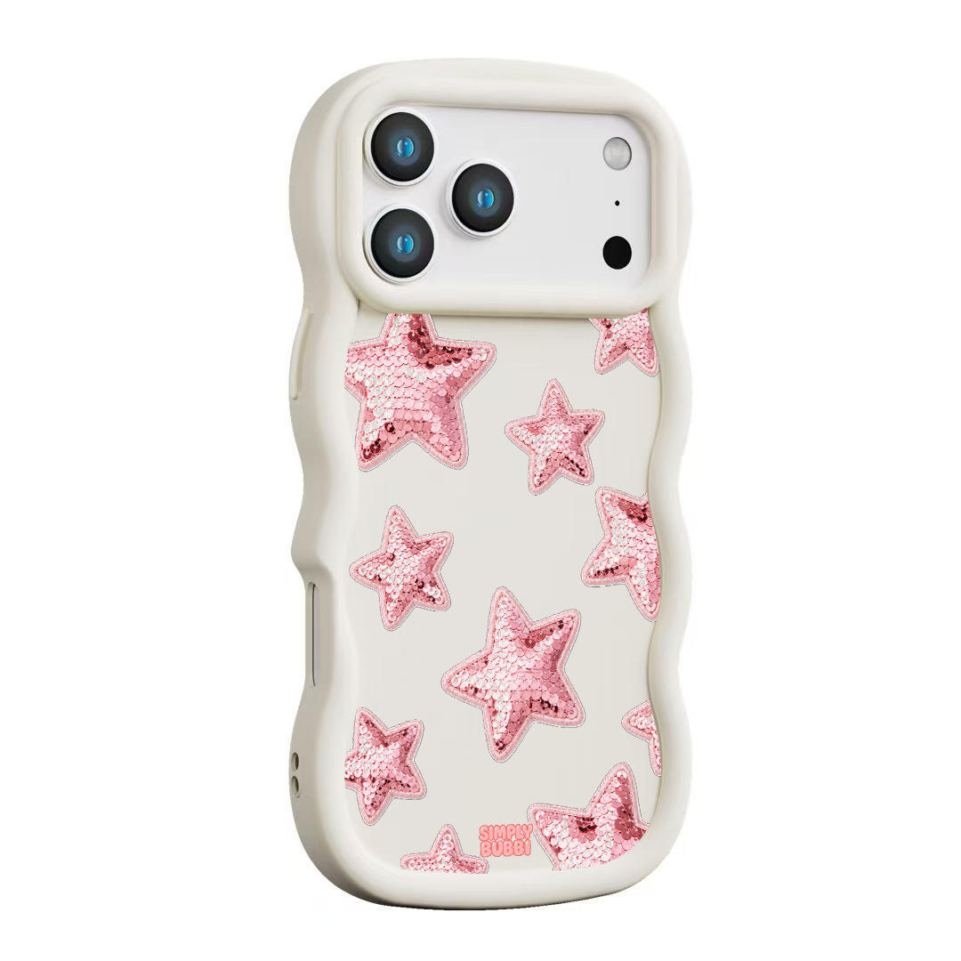 Rose Sequin Star Repeat Wavy iPhone Case – product view 11