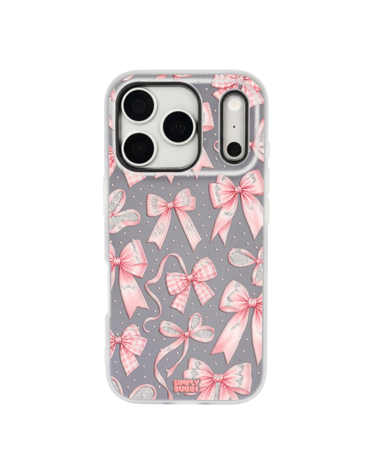 Pink Ribbons Pop iPhone Case – Gray color