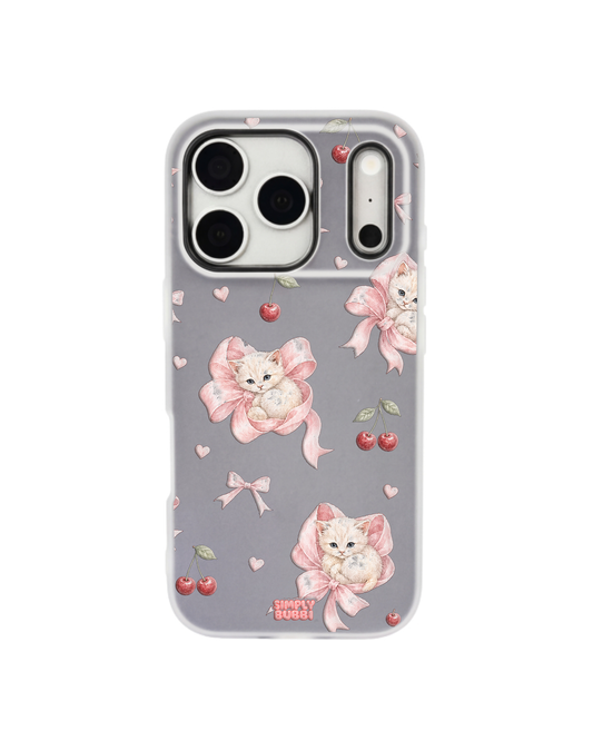 Bow Kitten Pop iPhone Case – Gray color