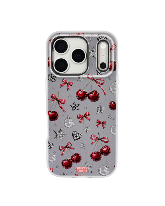 Cherry Checkers Pop iPhone Case – Gray color