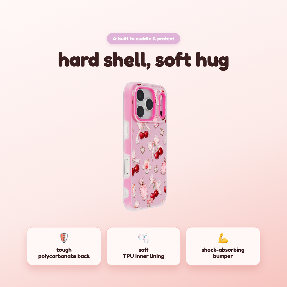 Cherry Kiss Pop iPhone Case – product view 2