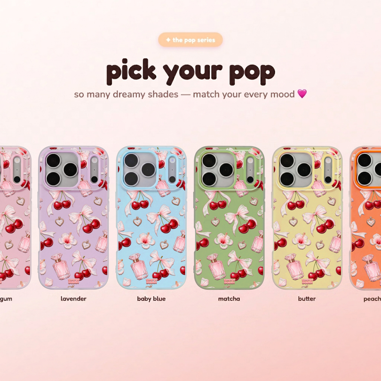 Cherry Perfume Coquette Repeat Pop iPhone Case – product view 1