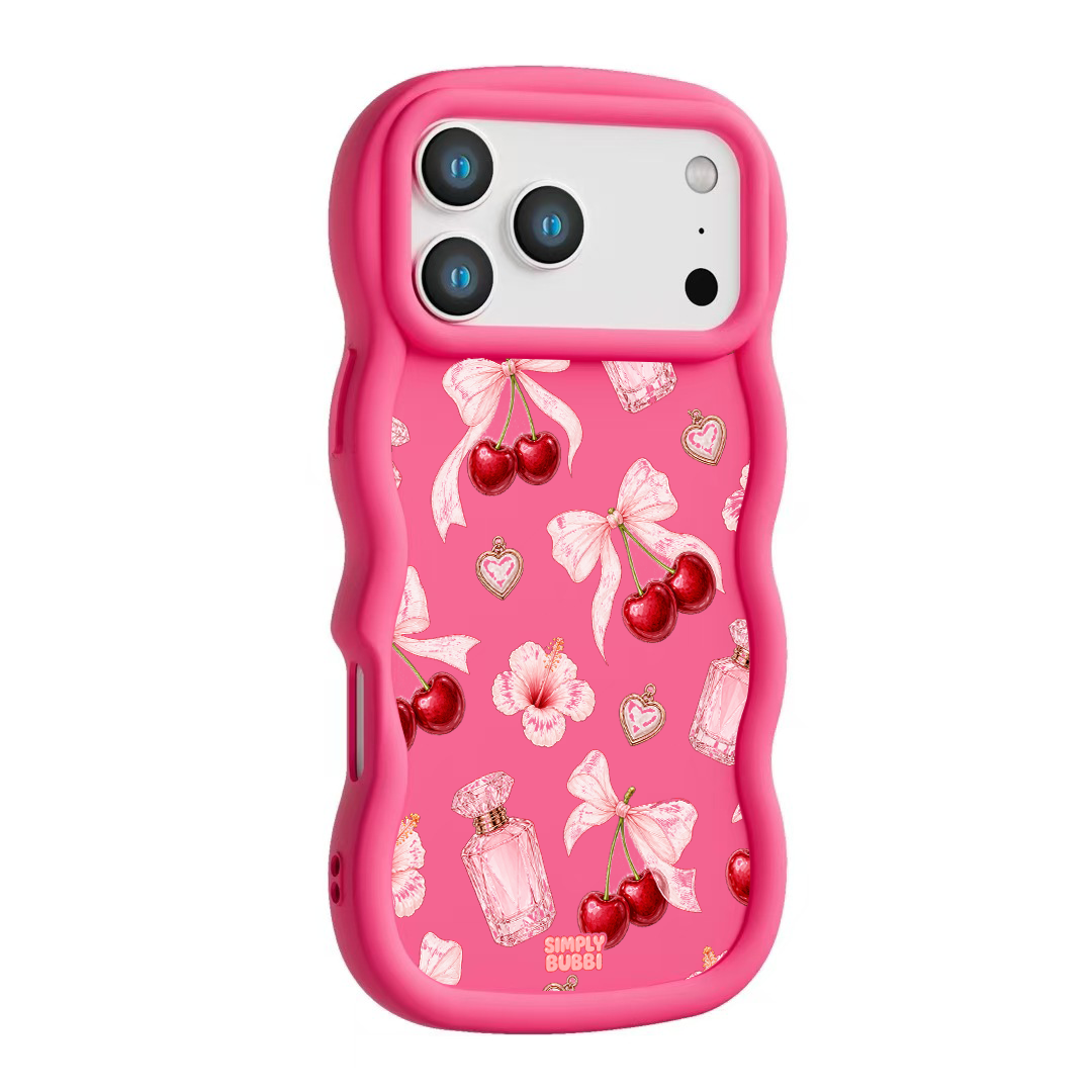 Cherry Perfume Coquette Repeat Wavy iPhone Case – product view 10