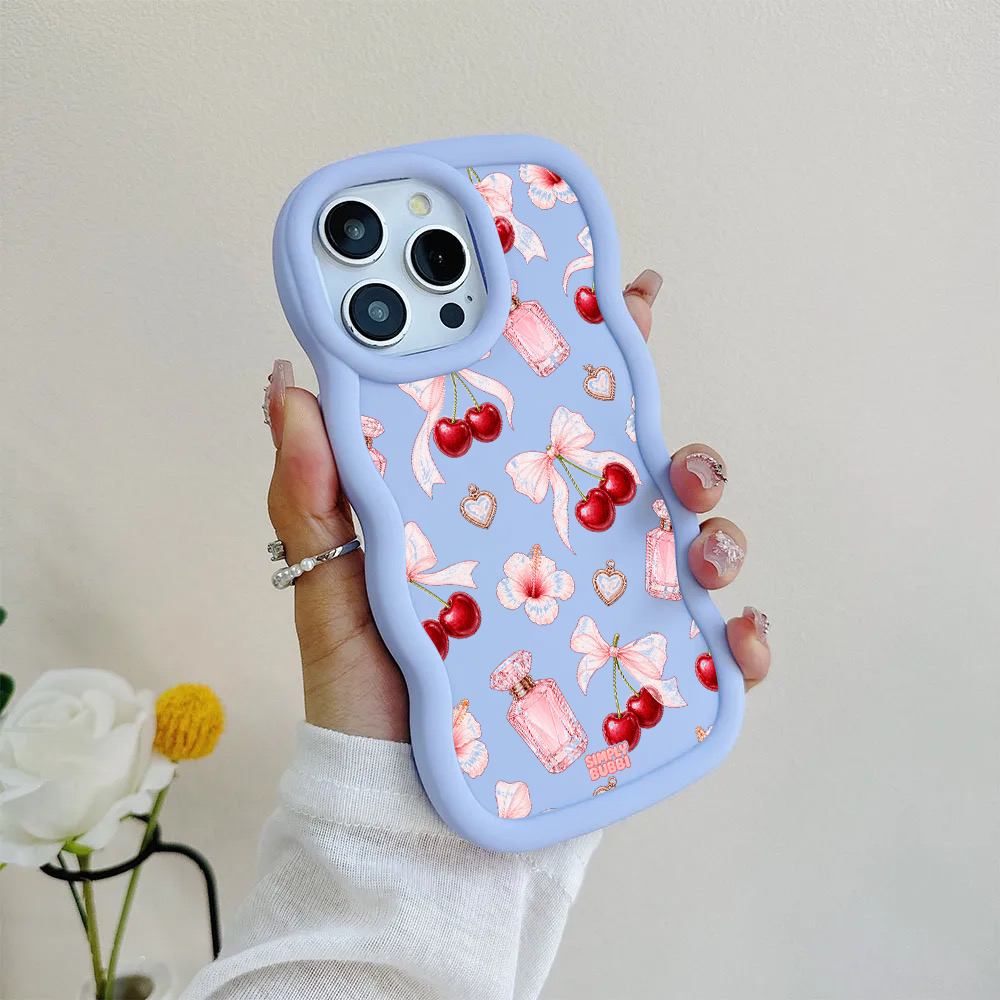 Cherry Perfume Coquette Repeat Wavy iPhone Case – product view 8