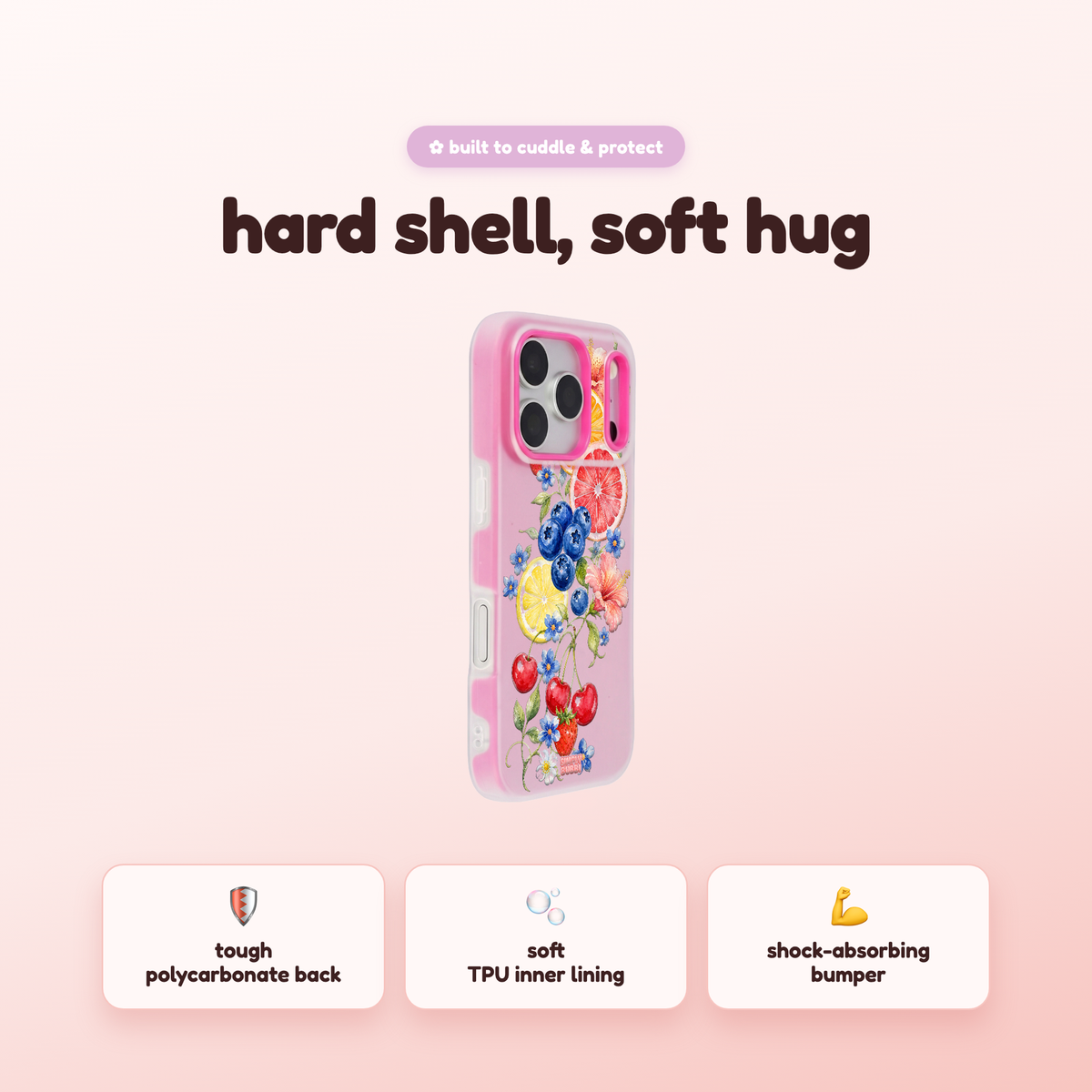 Berry Bloom Pop iPhone Case – product view 2