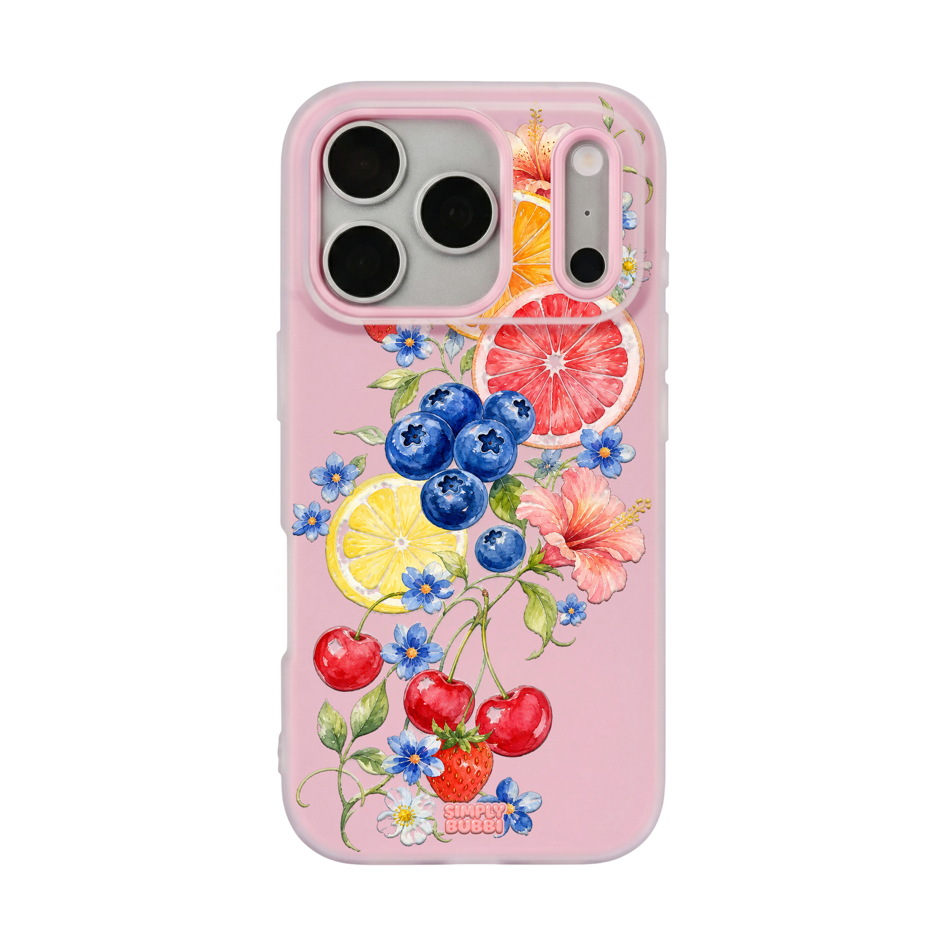 Citrus Berry Garden Pop iPhone Case – Blush color