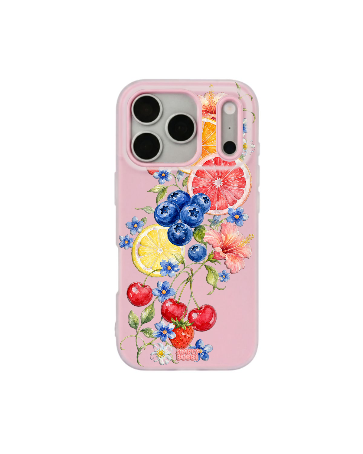 Citrus Berry Garden Pop iPhone Case – Pink color