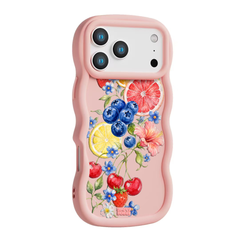 Citrus Berry Garden Wavy iPhone Case – Blush