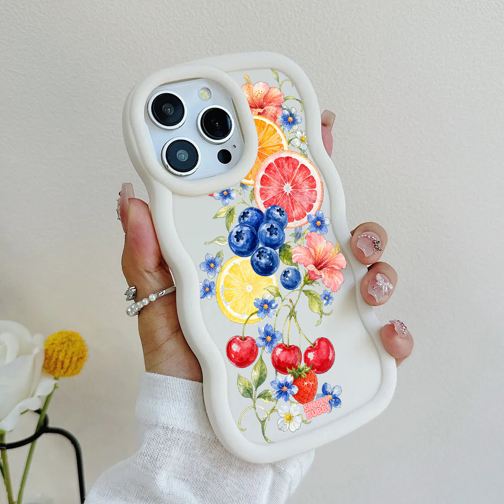 Citrus Berry Garden Wavy iPhone Case – product view 4