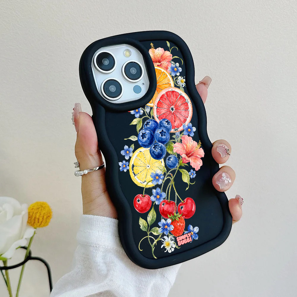 Citrus Berry Garden Wavy iPhone Case – product view 5