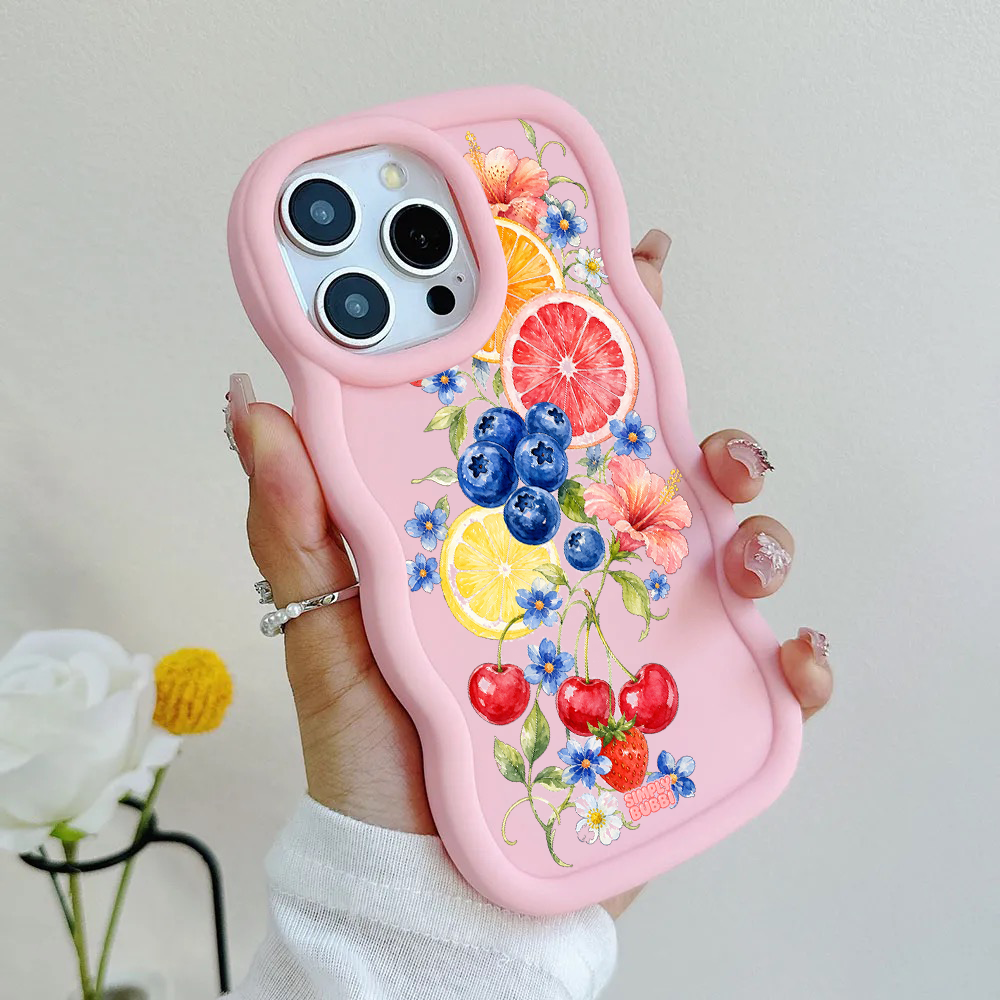 Citrus Berry Garden Wavy iPhone Case – product view 6