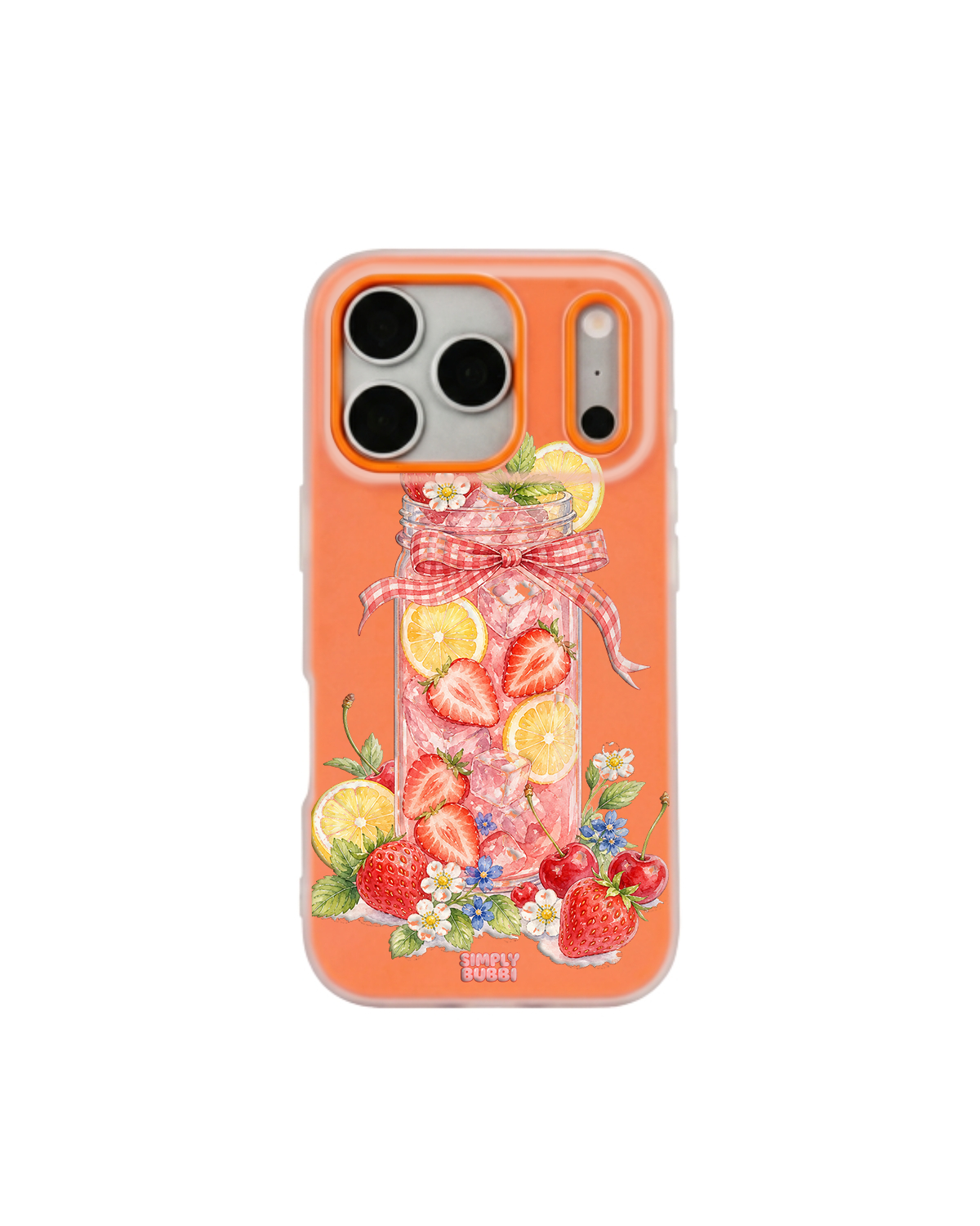 Strawberry Lemonade Jar Pop iPhone Case – Orange color