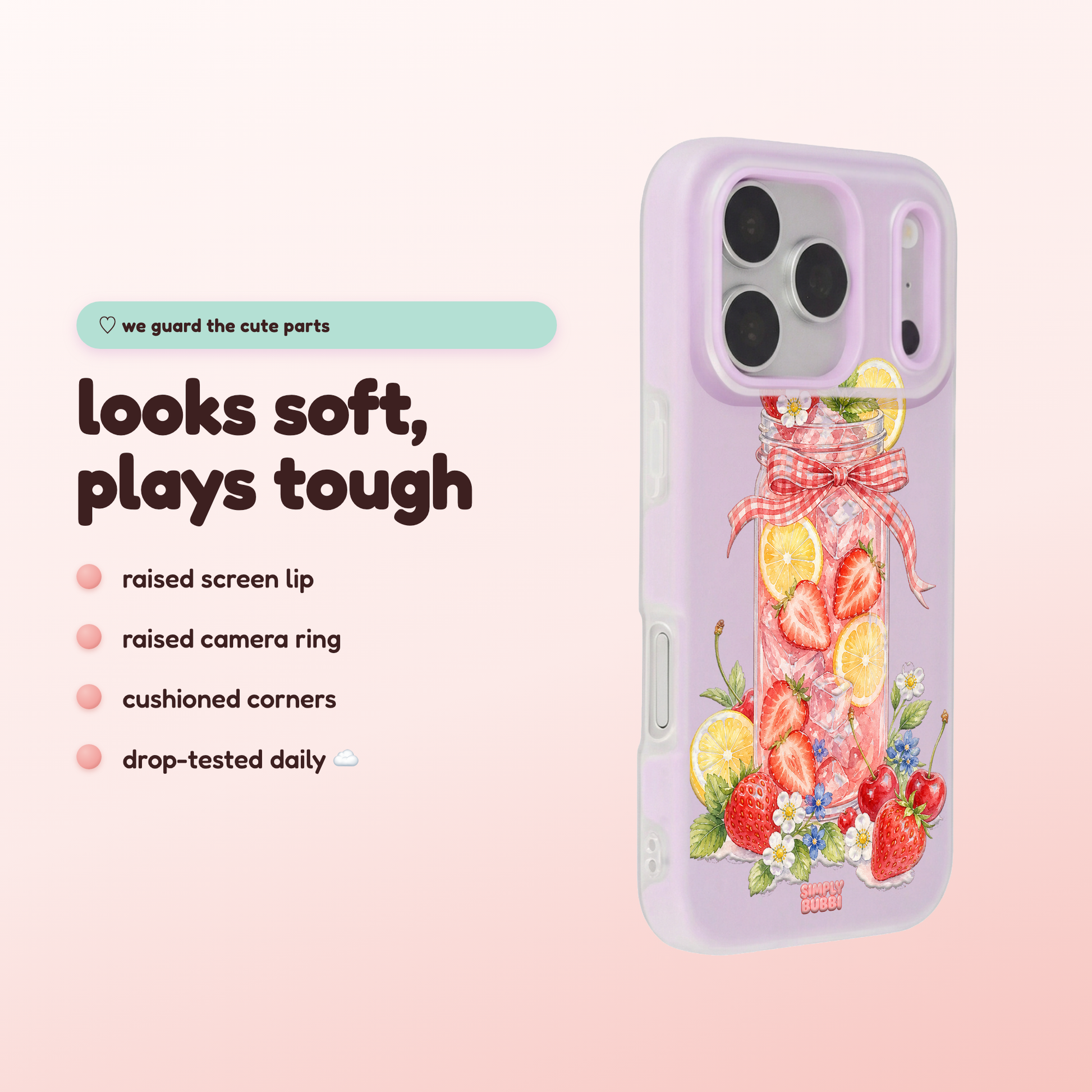 Strawberry Lemonade Jar Pop iPhone Case – product view 3