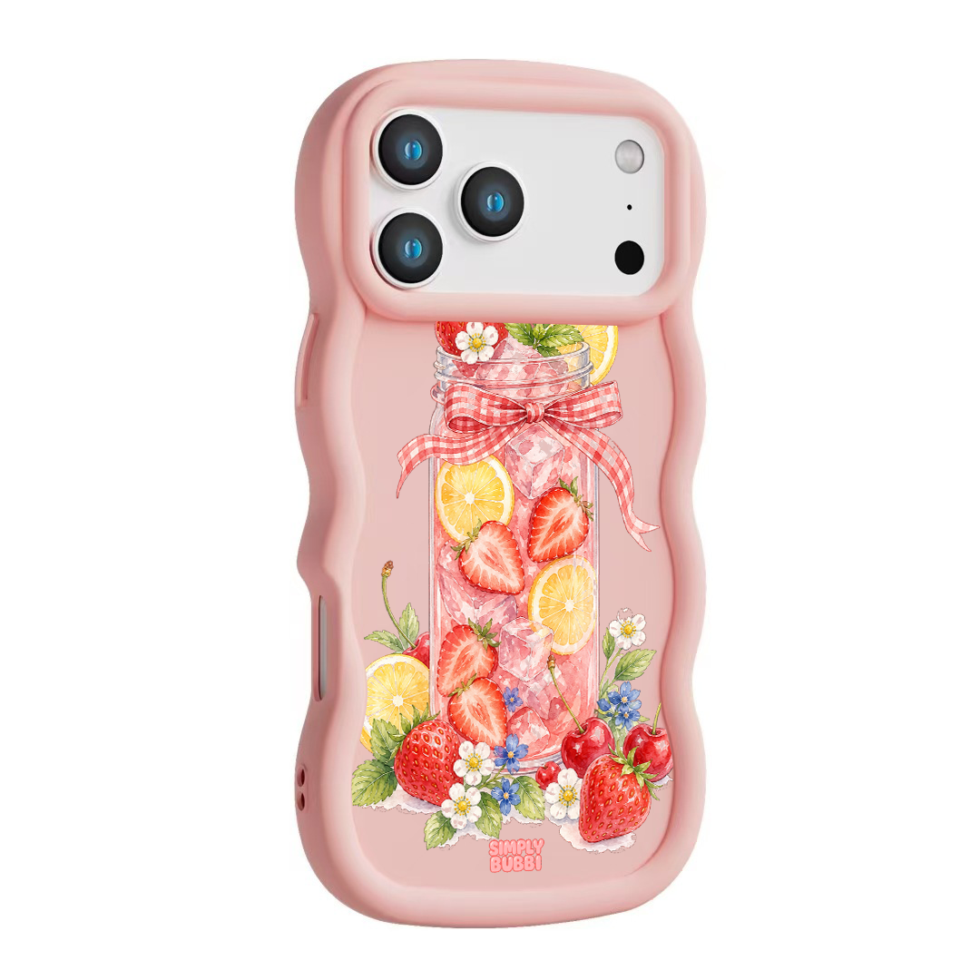Strawberry Lemonade Jar Wavy iPhone Case – product view 9