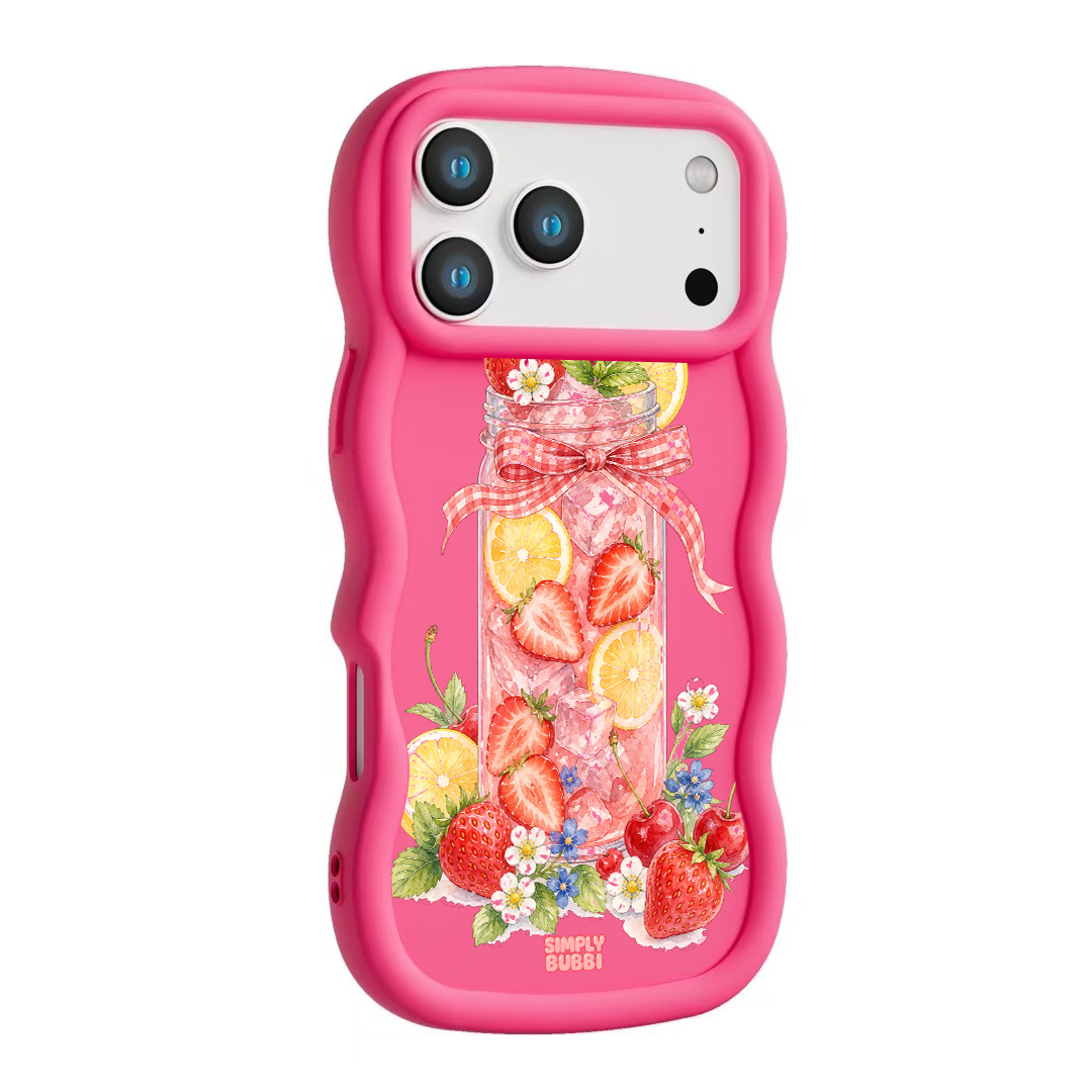 Strawberry Lemonade Jar Wavy iPhone Case – product view 10