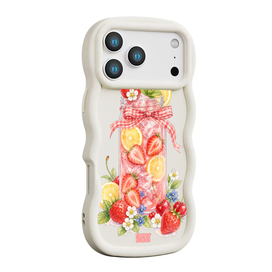 Strawberry Lemonade Jar Wavy iPhone Case – product view 11