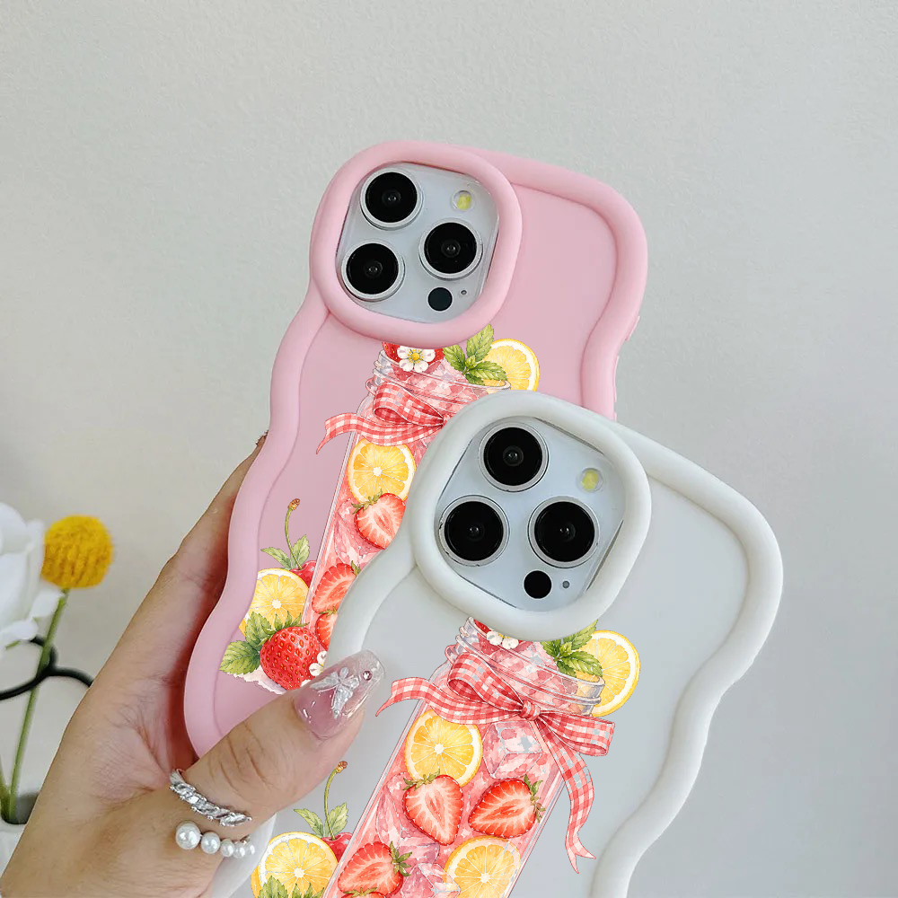Strawberry Lemonade Jar Wavy iPhone Case