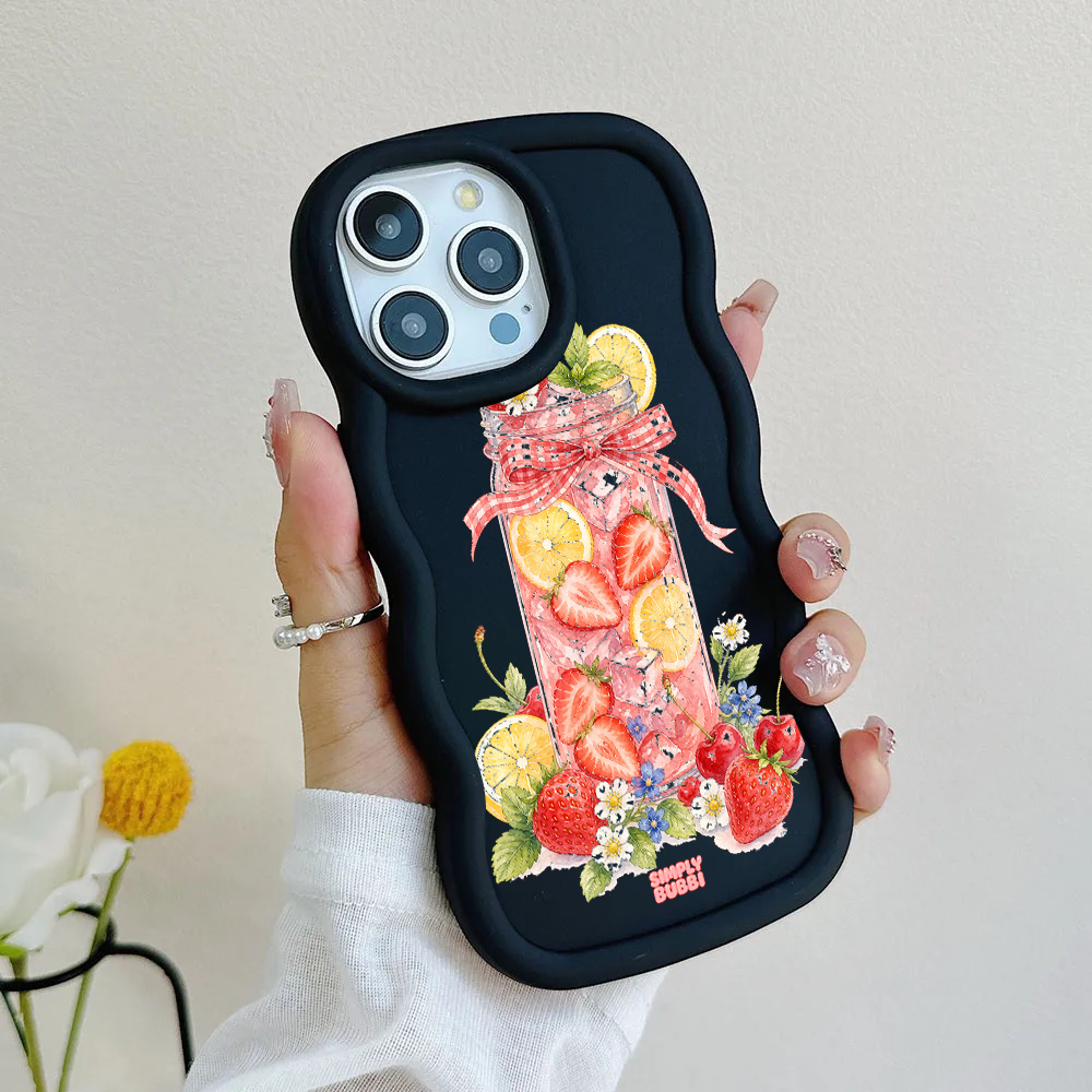 Strawberry Lemonade Jar Wavy iPhone Case – product view 5