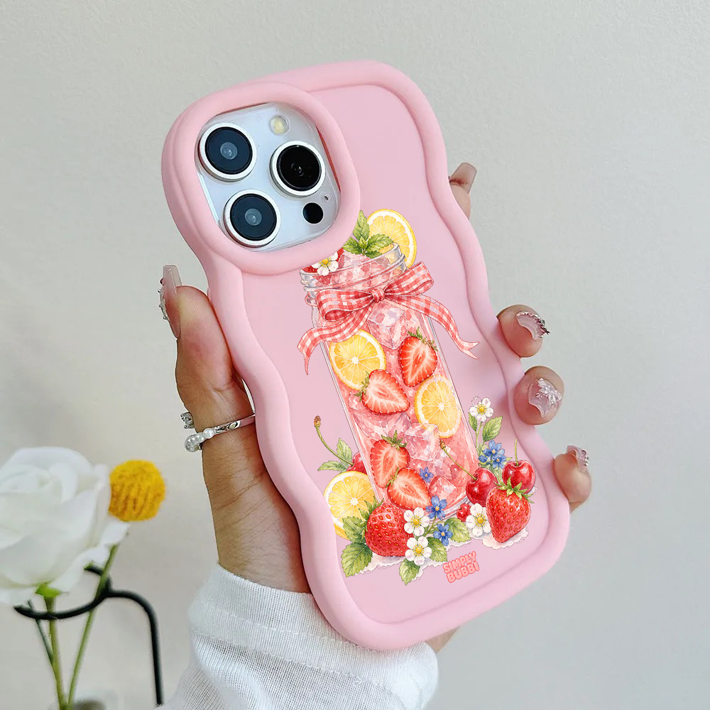 Strawberry Lemonade Jar Wavy iPhone Case – product view 6