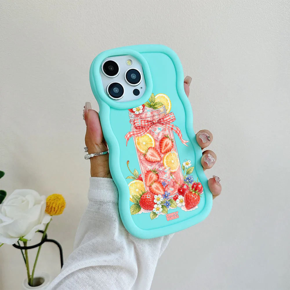 Strawberry Lemonade Jar Wavy iPhone Case – product view 7