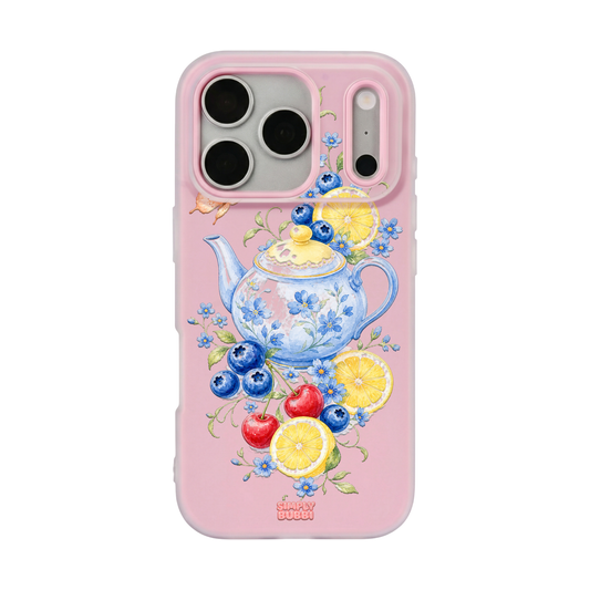 Blueberry Lemon Tea Pop iPhone Case – Blush color