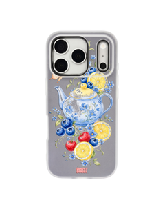 Blueberry Lemon Tea Pop iPhone Case – Gray