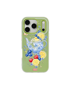 Blueberry Lemon Tea Pop iPhone Case – Lime