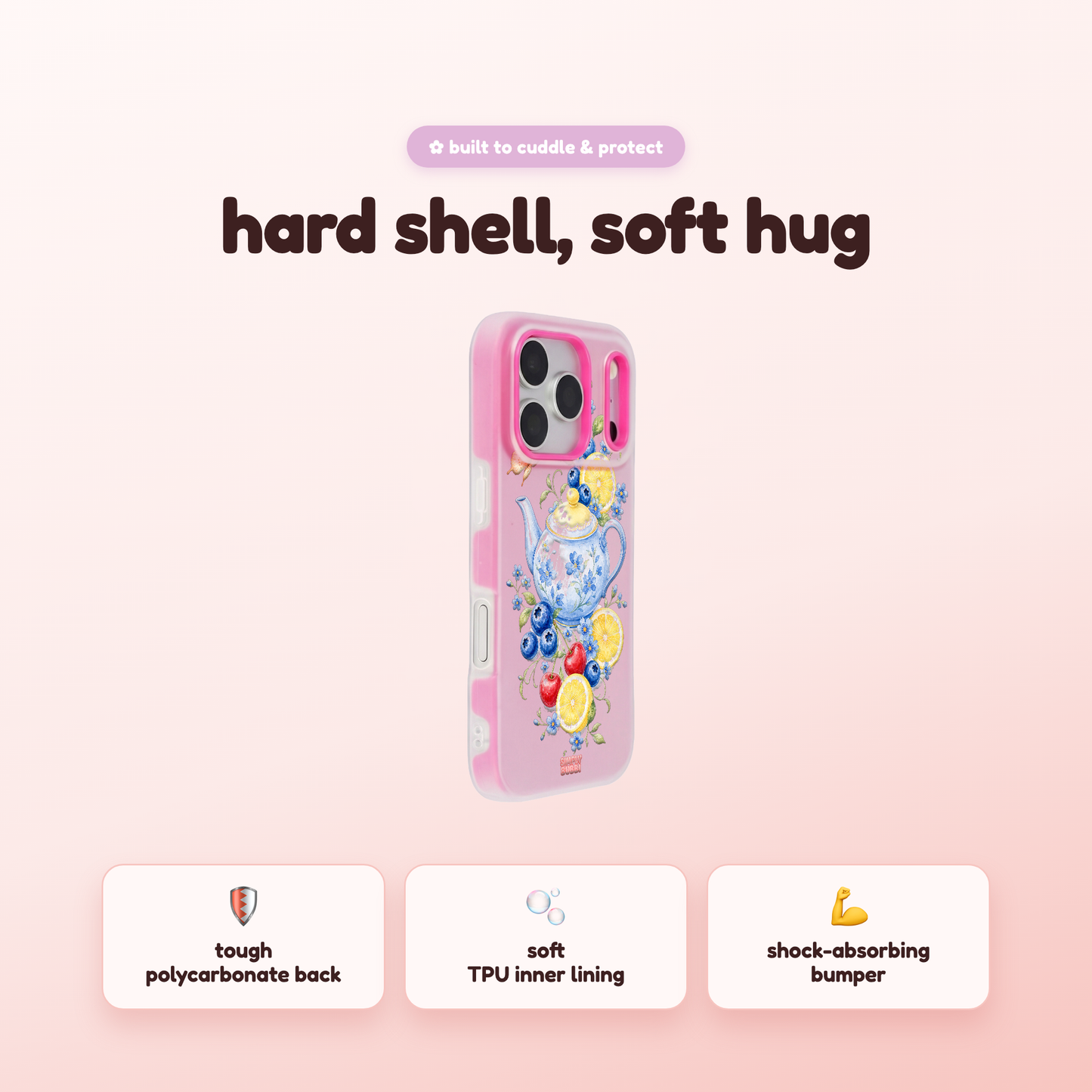 Blueberry Lemon Tea Pop iPhone Case – product view 2