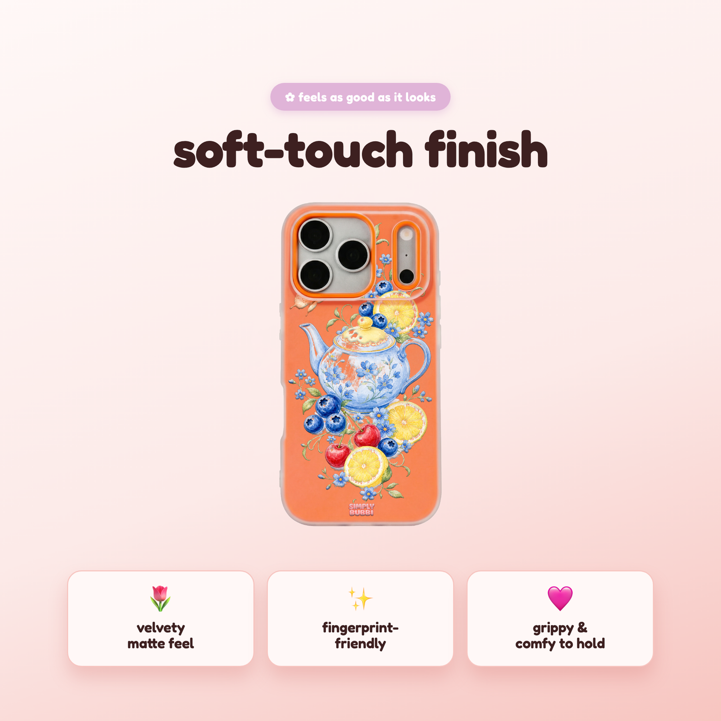 Blueberry Lemon Tea Pop iPhone Case – product view 5