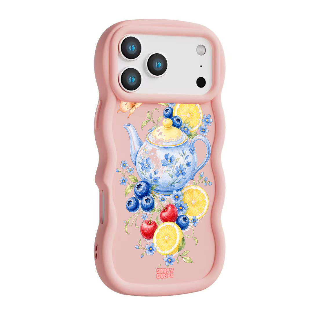 Blueberry Lemon Tea Wavy iPhone Case – product view 9