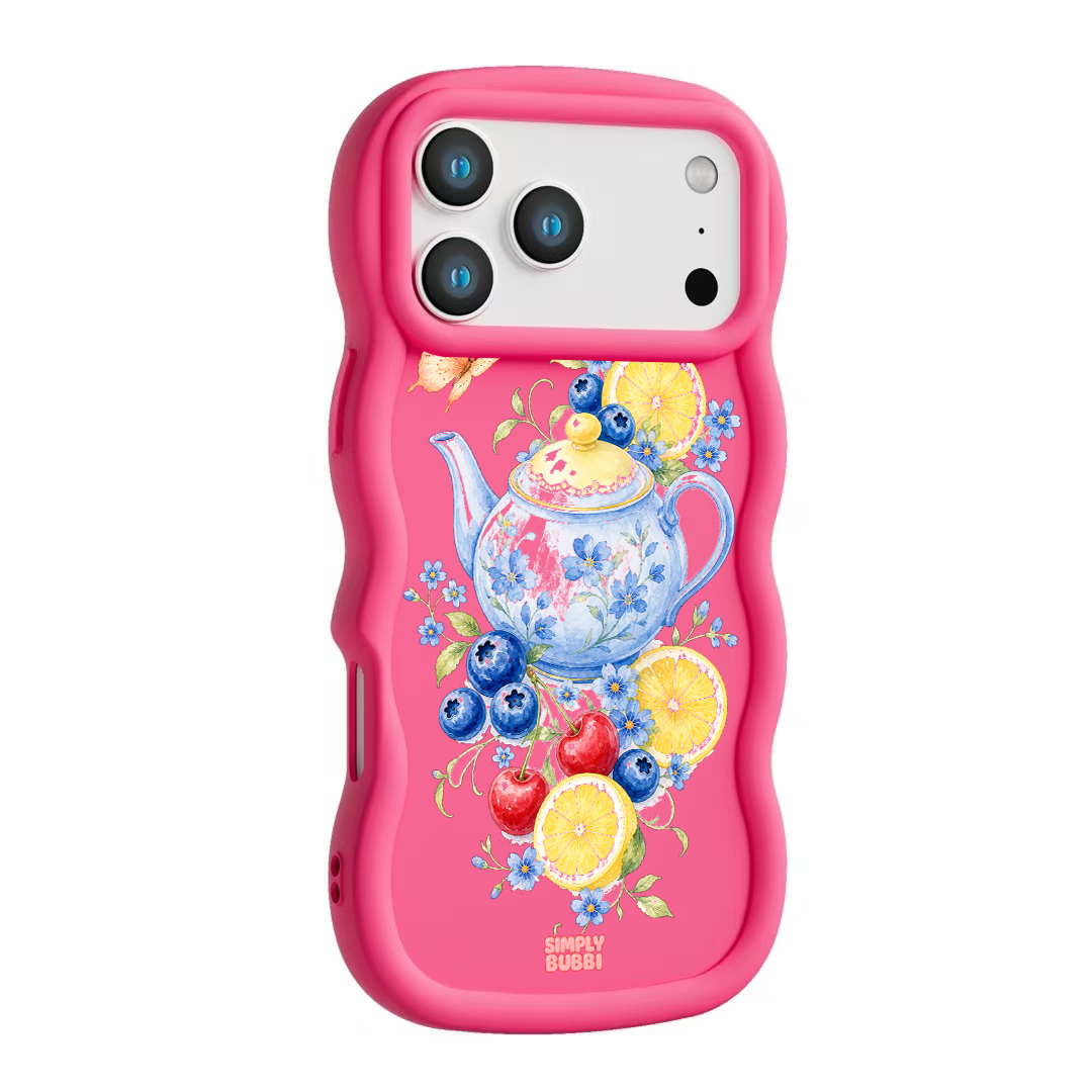 Blueberry Lemon Tea Wavy iPhone Case – product view 10