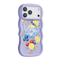 Blueberry Lemon Tea Wavy iPhone Case – Lilac