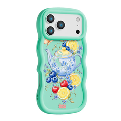 Blueberry Lemon Tea Wavy iPhone Case – Mint