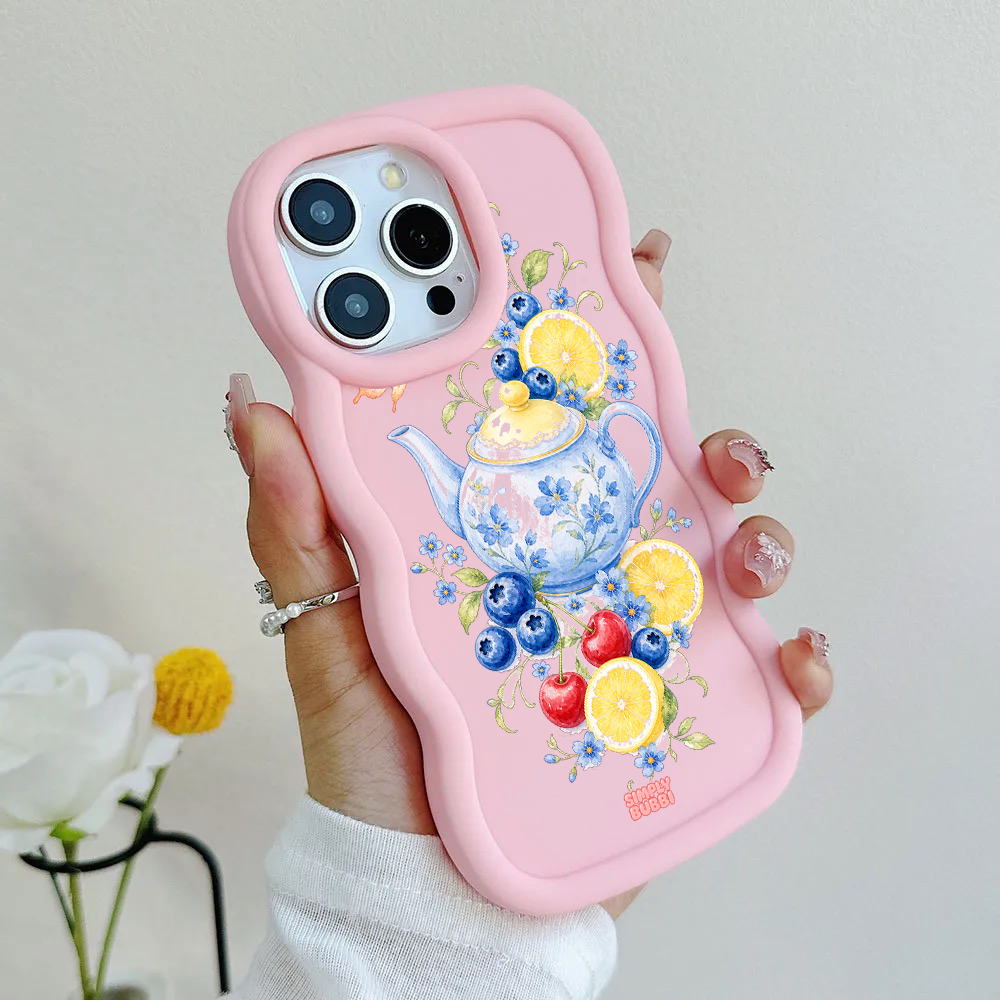 Blueberry Lemon Tea Wavy iPhone Case – product view 6