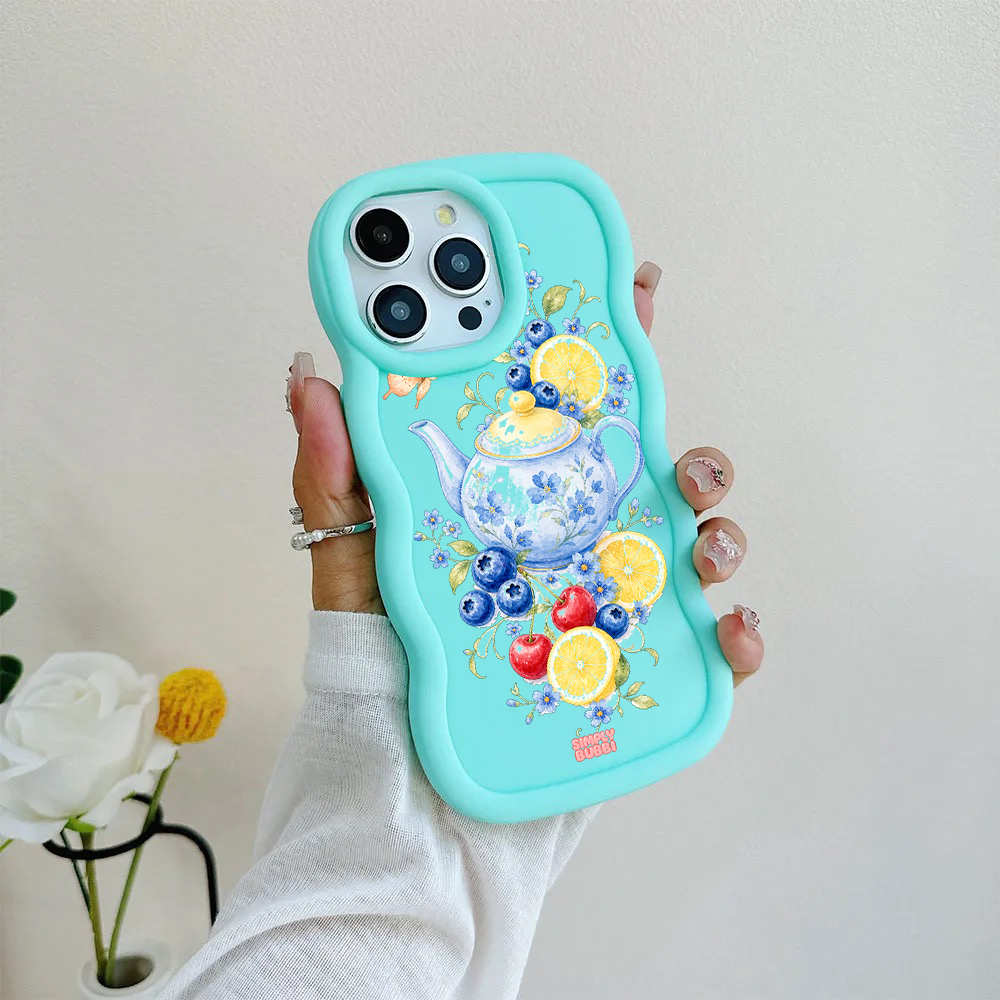 Blueberry Lemon Tea Wavy iPhone Case – product view 7