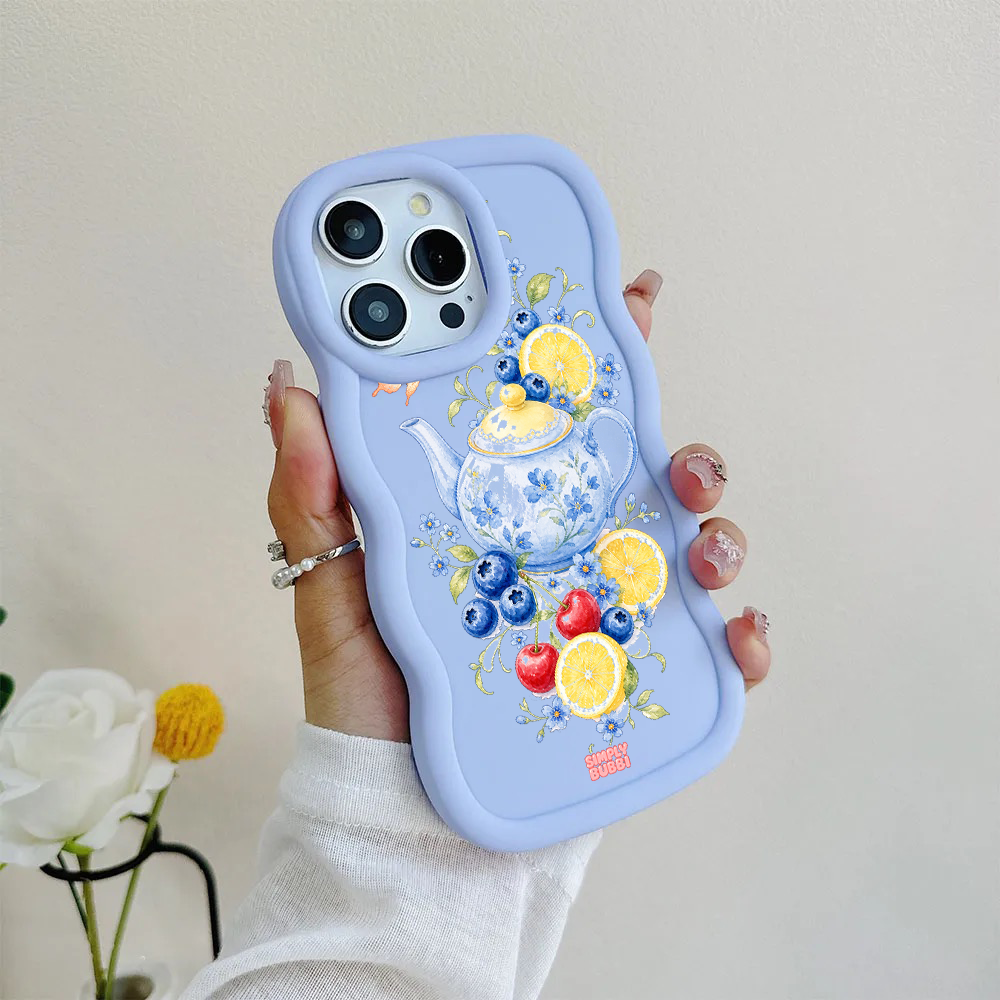 Blueberry Lemon Tea Wavy iPhone Case – product view 8