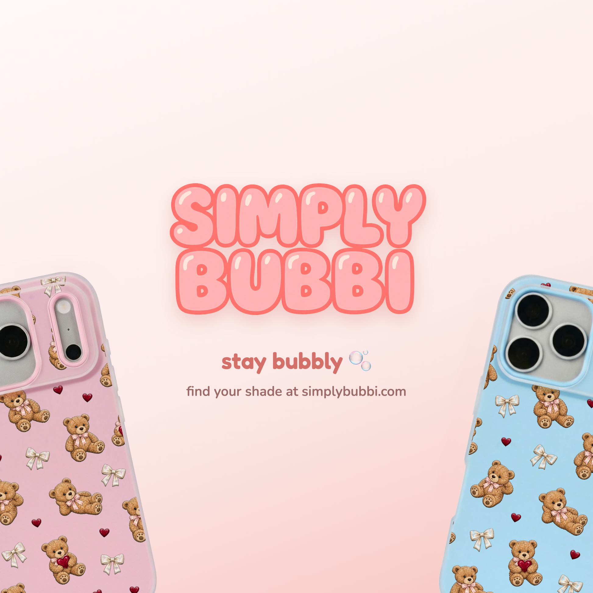 Teddy Bow Heart Repeat Pop iPhone Case – product view 6
