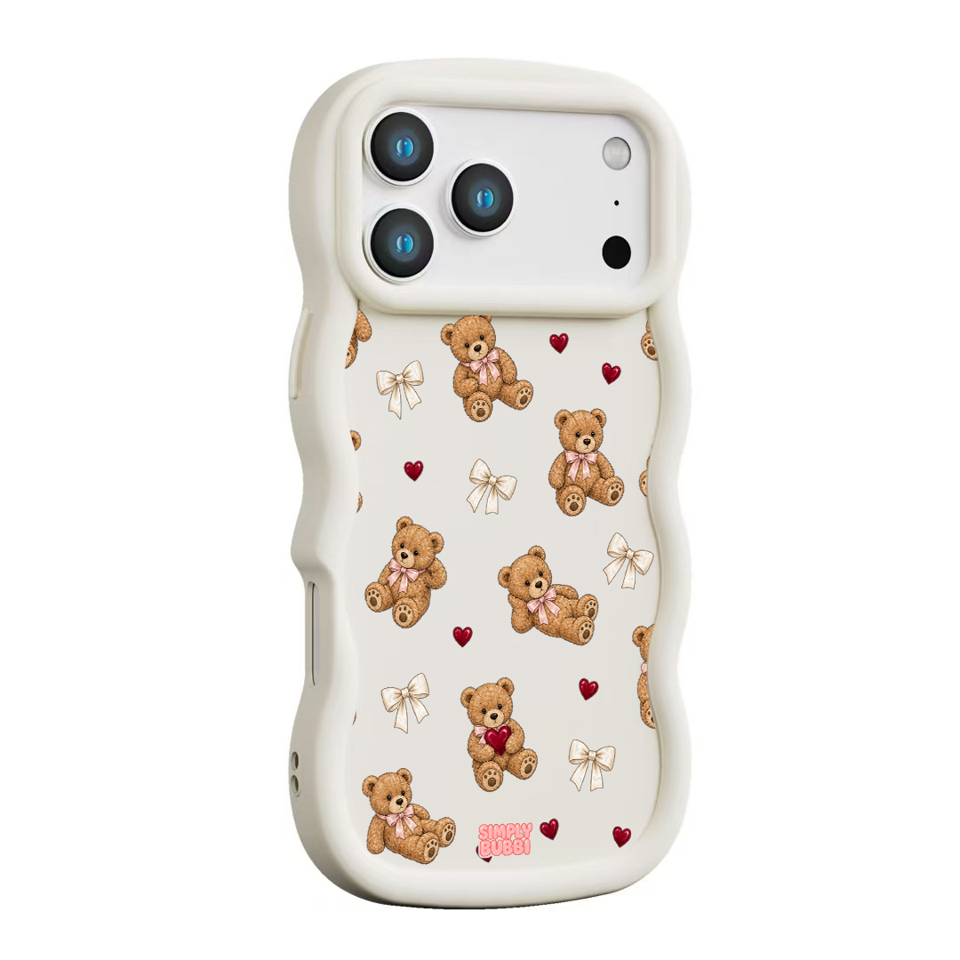 Teddy Bow Heart Repeat Wavy iPhone Case – product view 11