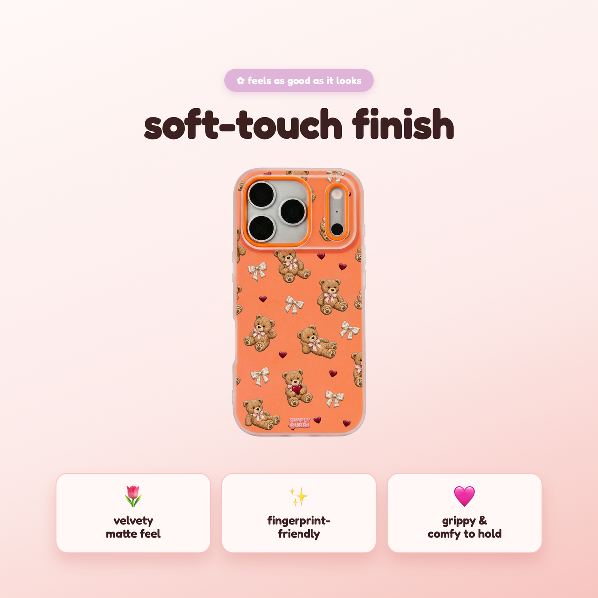 Teddy Hearts Pop iPhone Case – product view 5