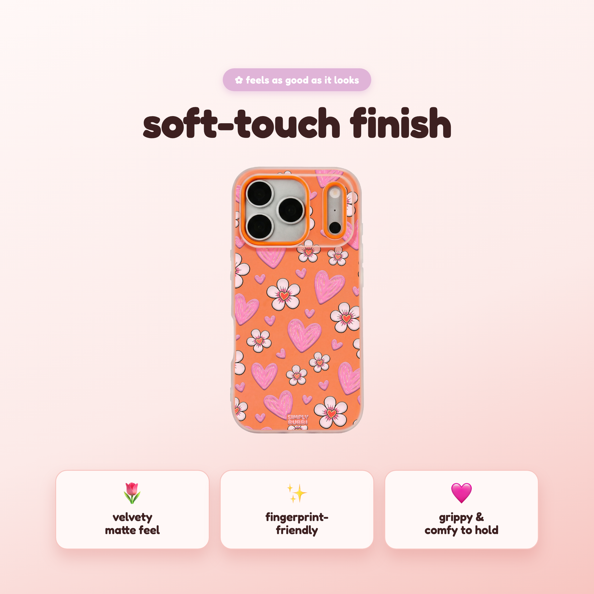 Pink Heart Daisy Repeat Pop iPhone Case – product view 5