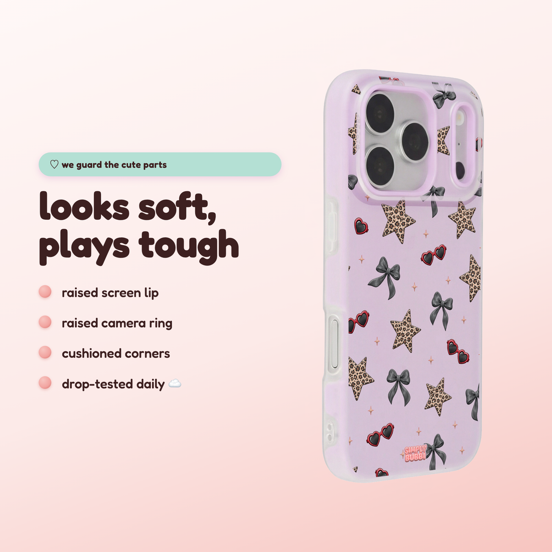 Leopard Star Bow Repeat Pop iPhone Case