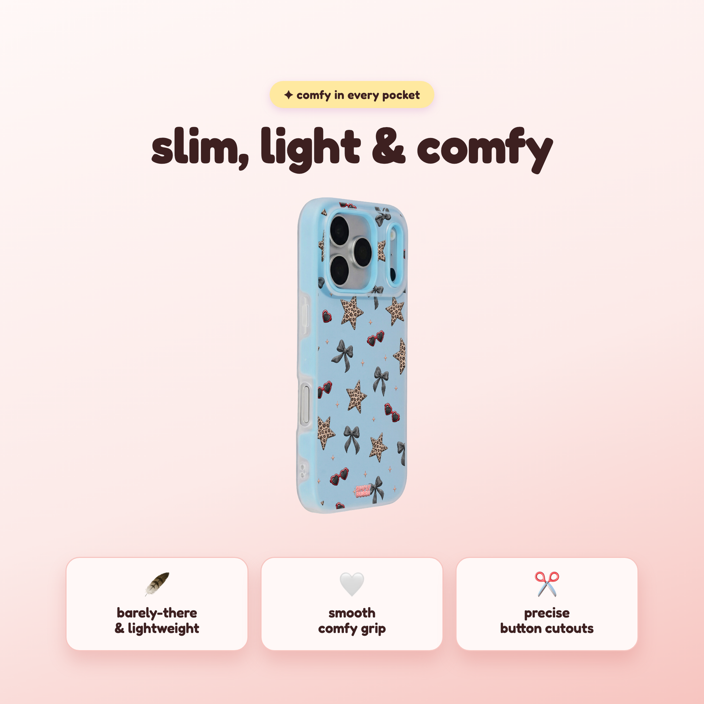 Leopard Star Bow Repeat Pop iPhone Case – product view 4
