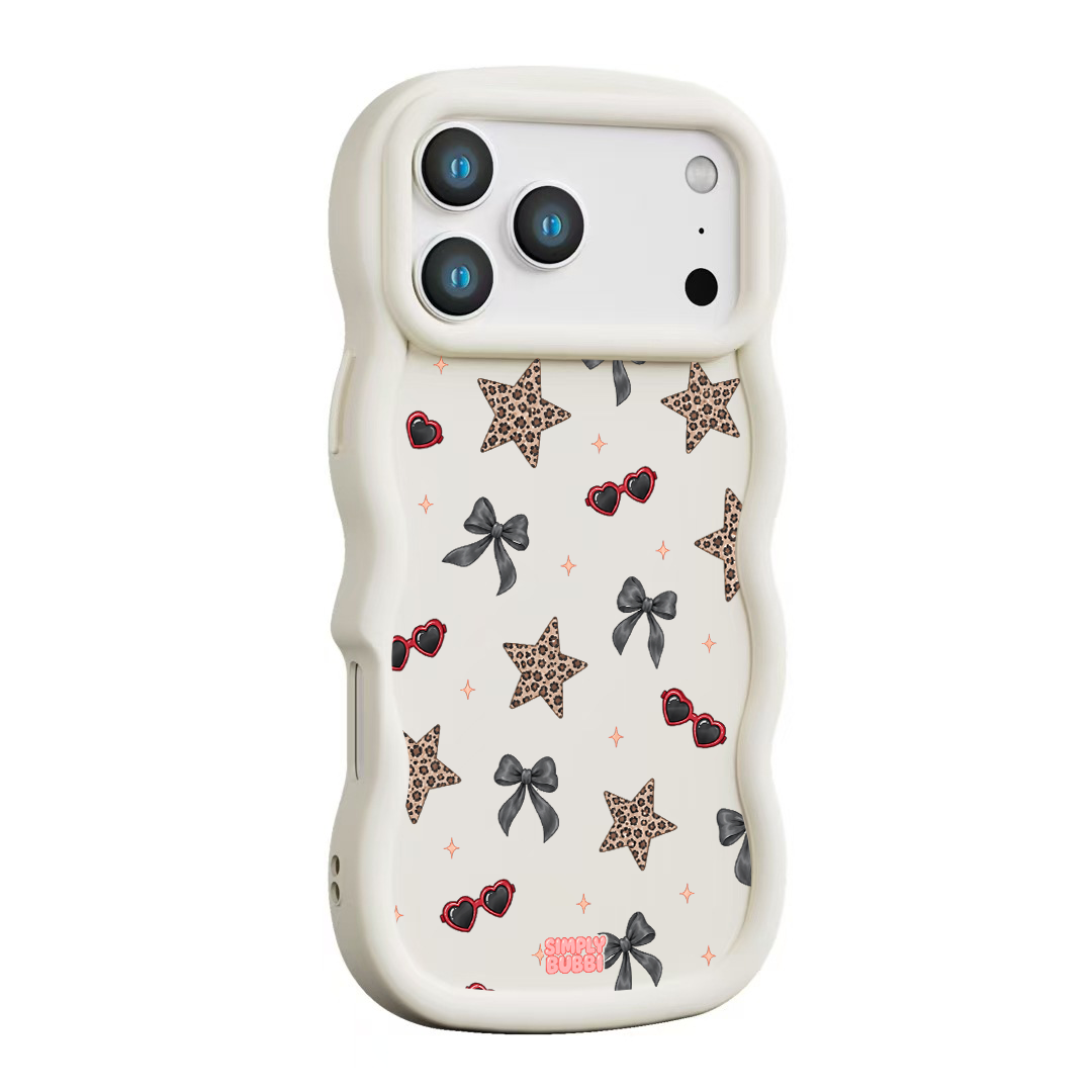 Leopard Star Bow Repeat Wavy iPhone Case – product view 11