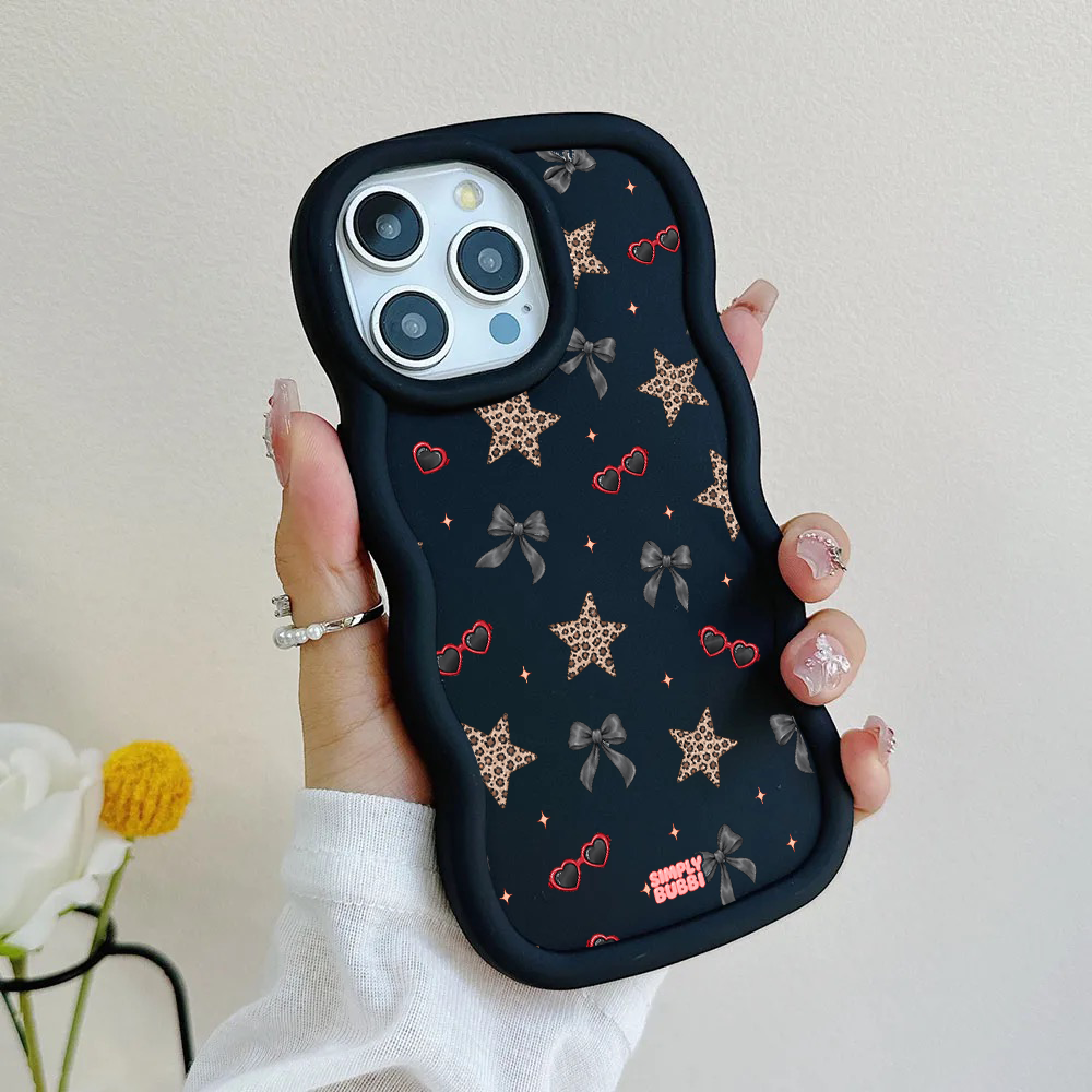 Leopard Star Bow Repeat Wavy iPhone Case – product view 5