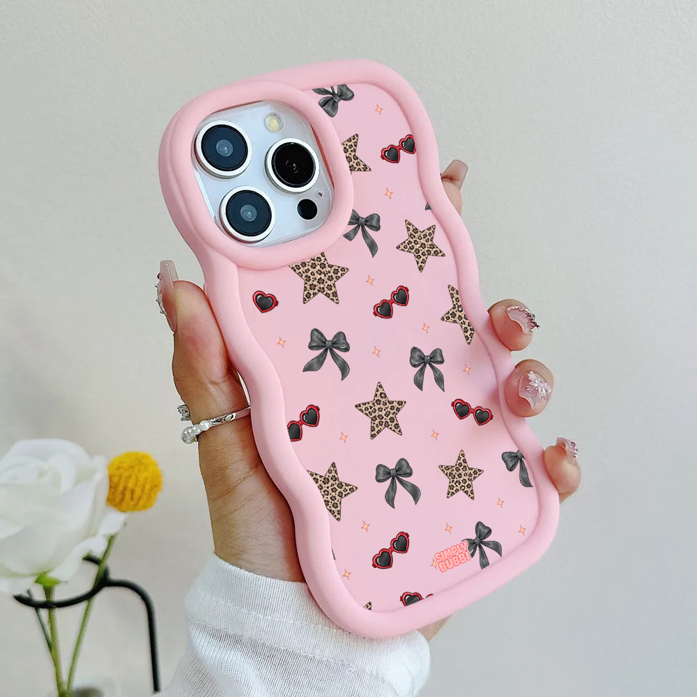 Leopard Star Bow Repeat Wavy iPhone Case – product view 6