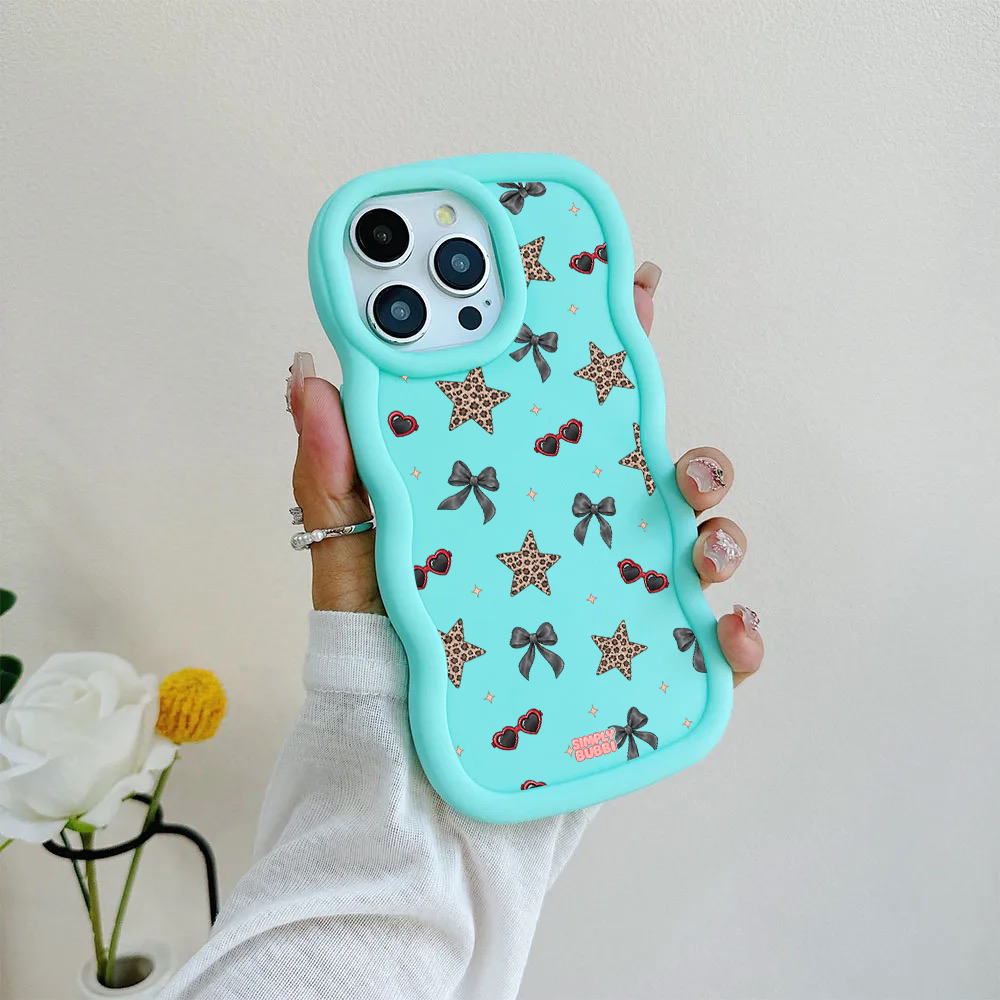 Leopard Star Bow Repeat Wavy iPhone Case – product view 7