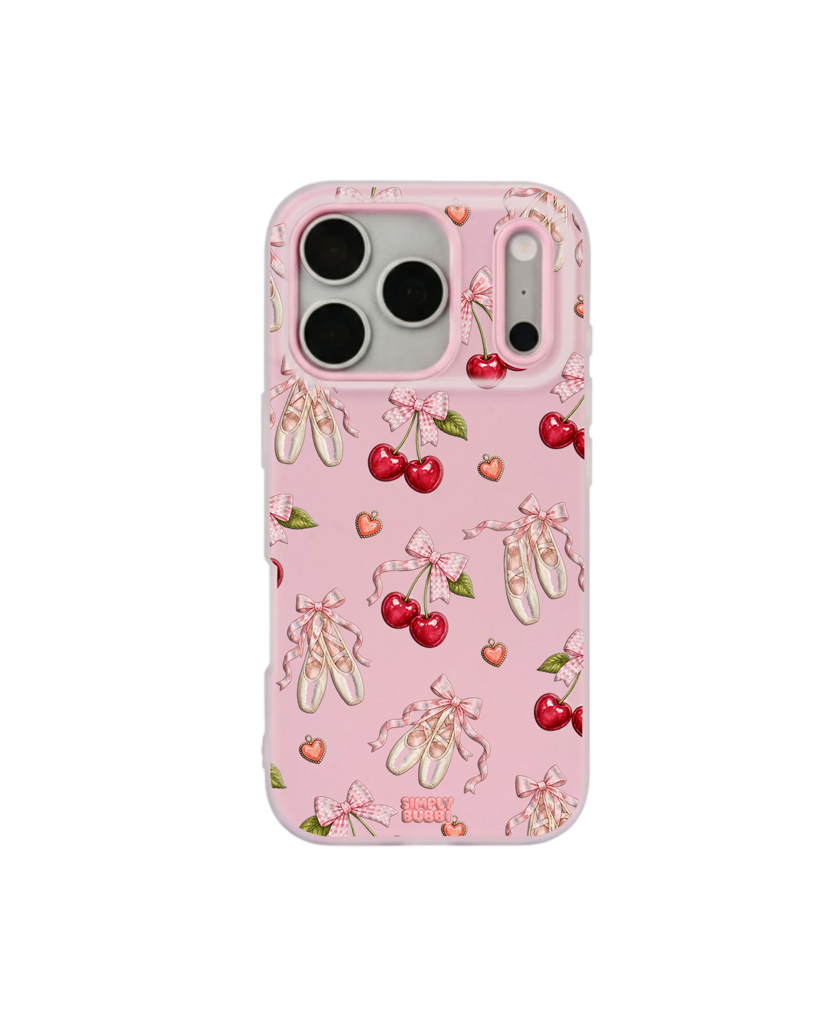 Cherry Ballet Coquette Repeat Pop iPhone Case – Pink color