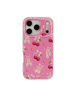 Cherry Ballet Coquette Repeat Pop iPhone Case – Hot Pink
